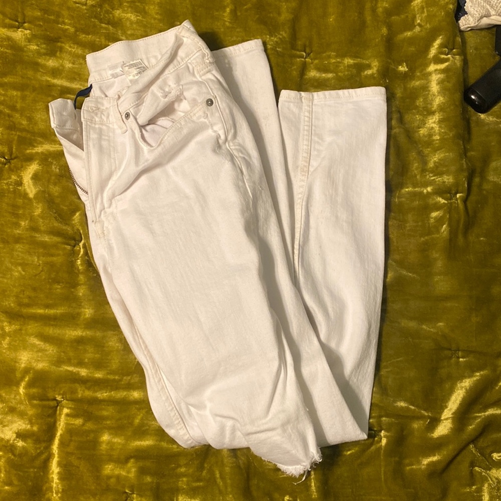 mens white distressed skinny jeans
